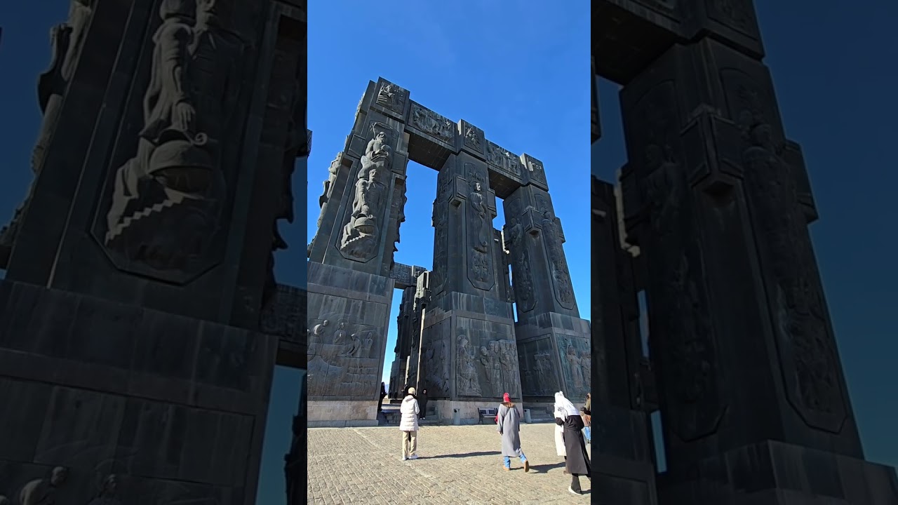 AMAZİNG massive monuments in #Tbilisi called 'Chronology of Georgia' #Georgia #travel #historical