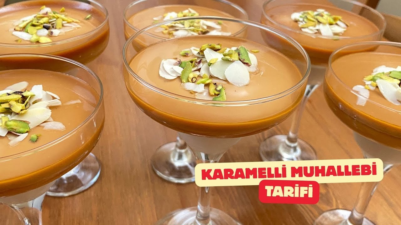 En KOLAY Sütlü Tatlı Tarifi / Karamelli Muhallebi Tarifi