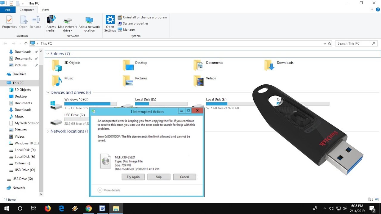 Fix Copy Paste Error &ldquo;The file size exceeds the limit allowed and cannot be saved&rdquo;