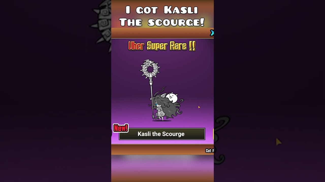 I got Kasli the scourge in Battle Cats! #thebattlecats #battlecats #uberfest