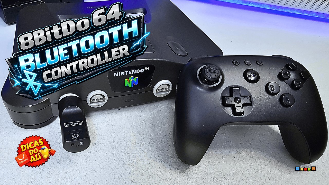 Joystick 8BitDo 64 no Nintendo 64! Funciona com BlueRetro?