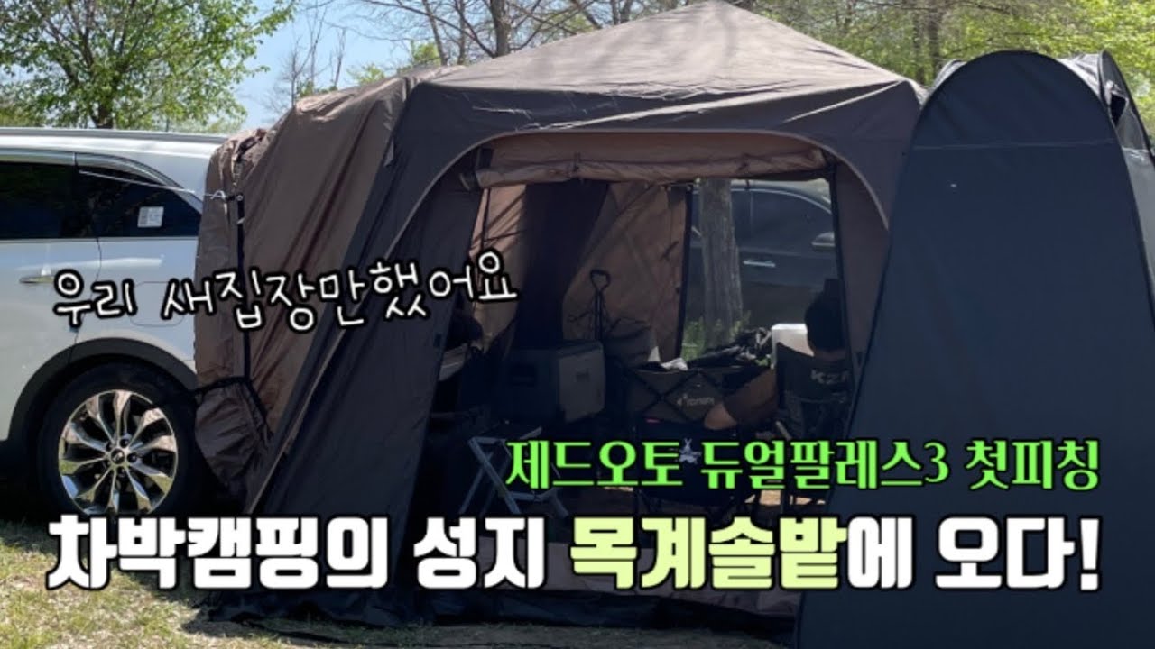 [캠핑브이로그] 목계솔밭 캠핑, 제드오토듀얼팔레스3 첫피칭, 차박캠핑, 애견동반캠핑, 쉽새끼(sheep) 양갈비, 부부캠핑