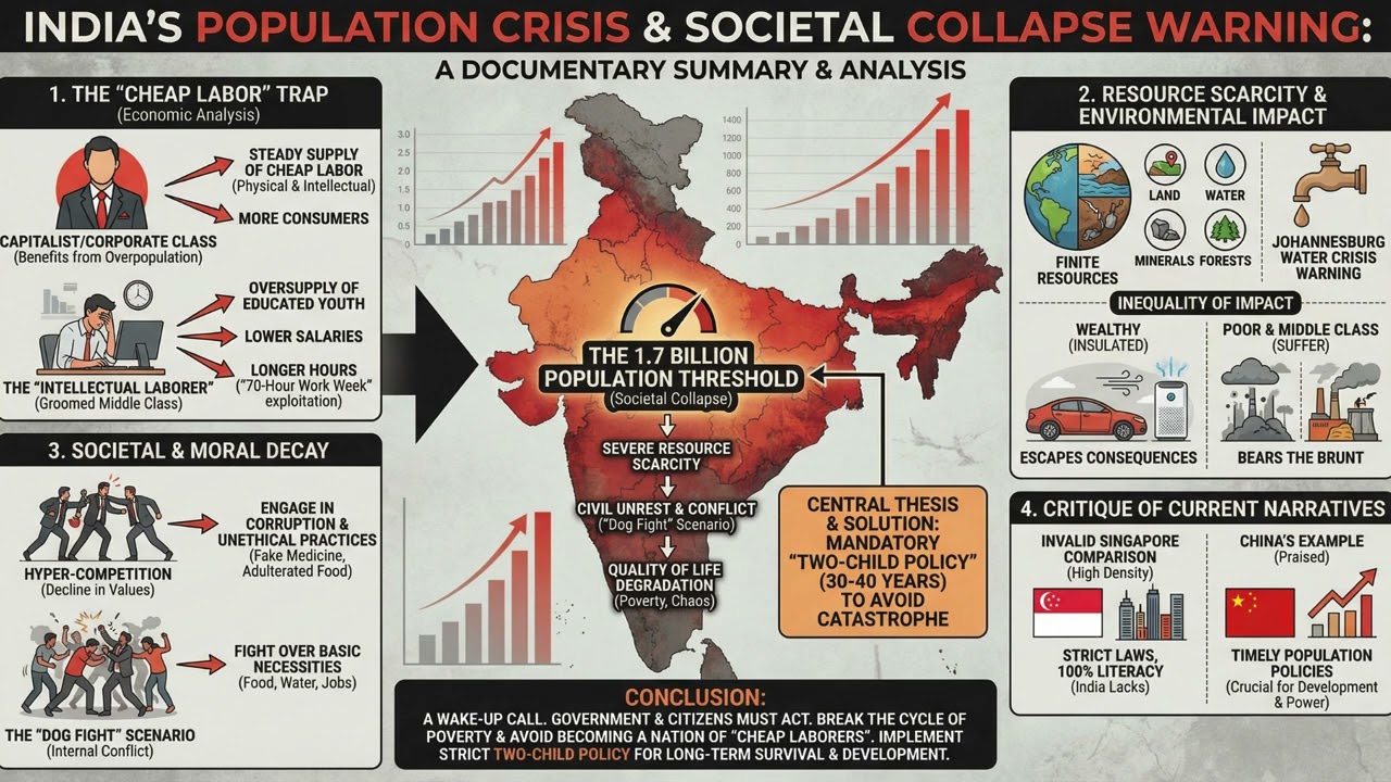 INDIA'S 1.7 BILLION TRAP: Why a Two-Child Policy is a Survival Necessity | Population Analysis