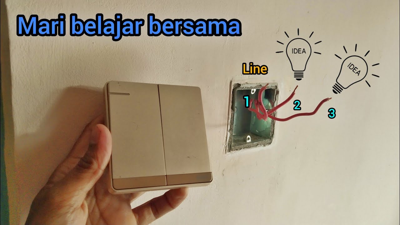 CARA PASANG STOP KONTAK 2 LAMPU