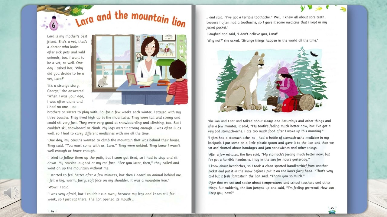 Story fun 5  Story 6 Lara and the mountain lion