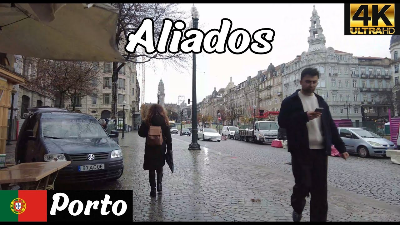 Porto | Aliados | Portugal 4K City Walk