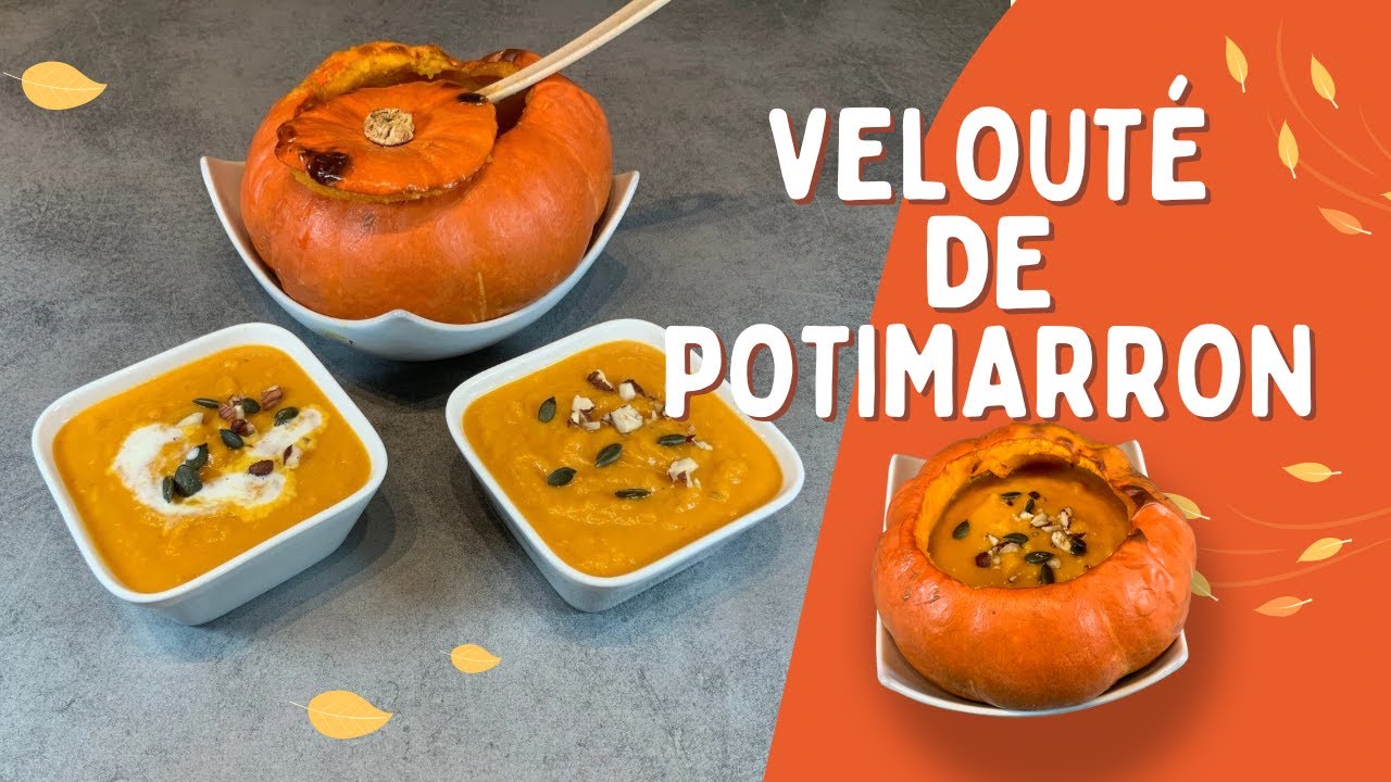 Velouté de potimarron, onctueux et légèrement épicé