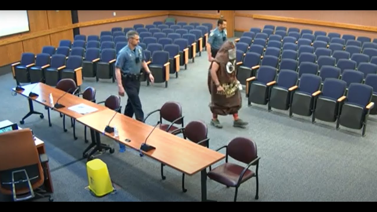 Stink bomb deployed at Anne Arundel County Council meeting by man in 'poop emoji' costume
