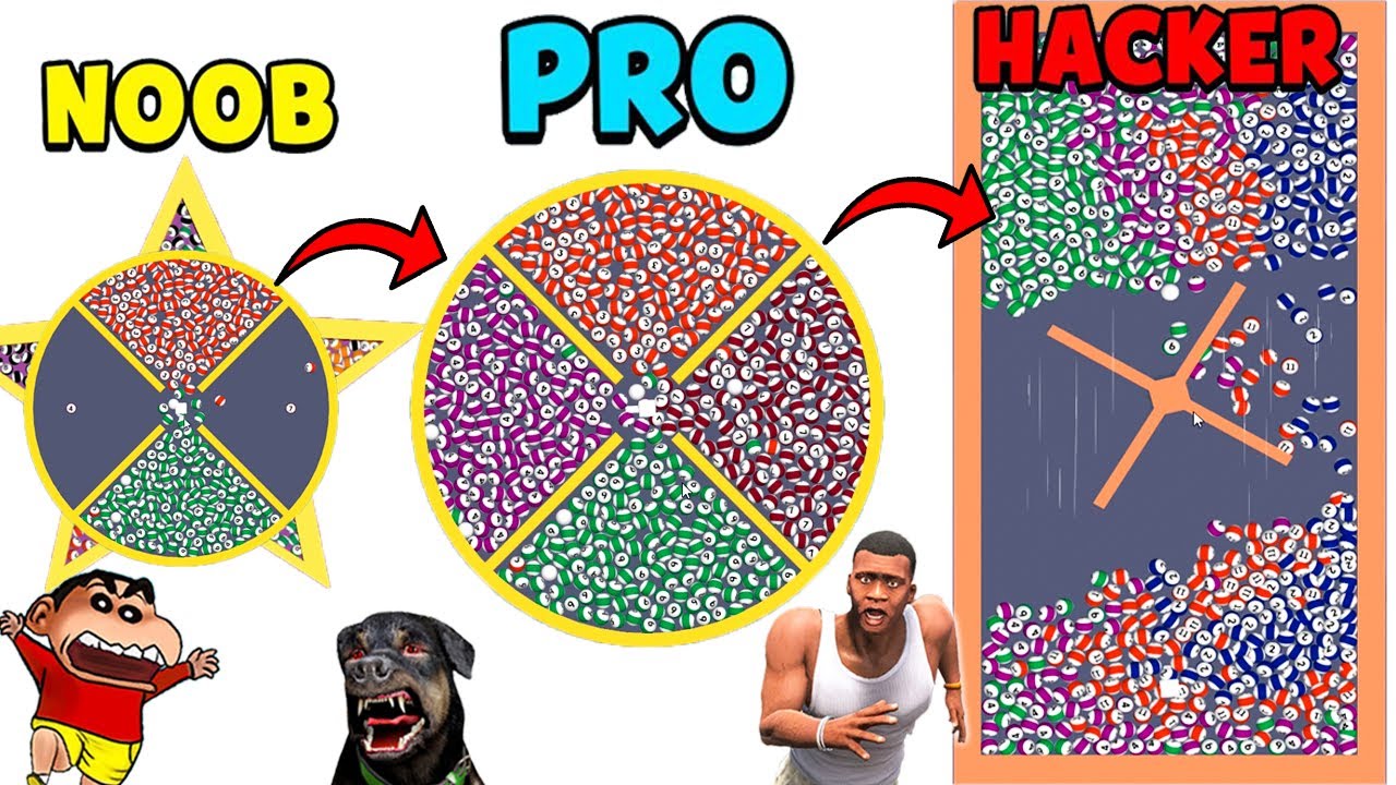 SHINCHAN CLONE 10000000+ BALLS AND MAKE GOD LEVEL BALL WITH FRANKLIN AND CHOP |NOOB VS PRO VS HACKER