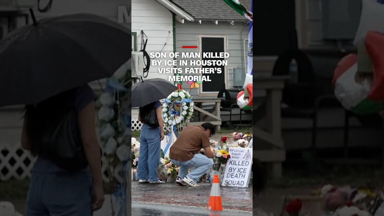 Son of man killed by ICE in Houston visits father&rsquo;s memorial