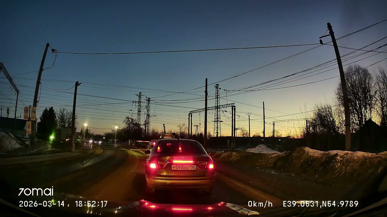 Driving in Moscow region: Дединово - Луховицы - Бронницы 14/03/2026 (timelapse 4x)