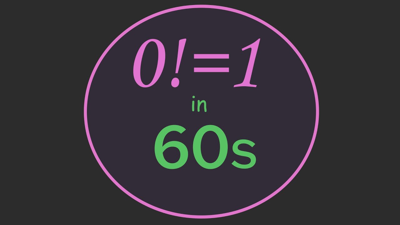 How 0! = 1 (and Why It Makes Sense)