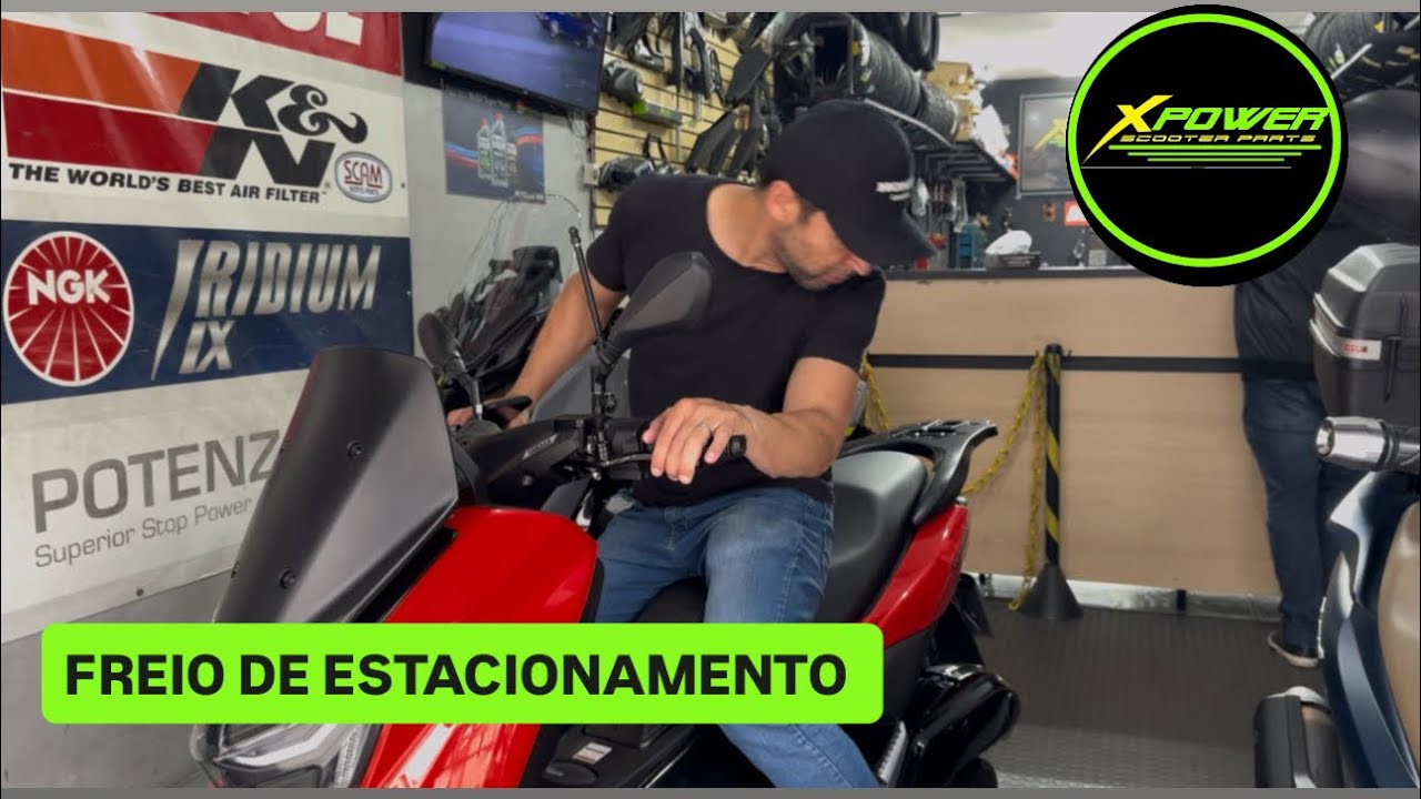COMO FUNCIONA FREIO DE ESTACIONAMENTO SCOOTER 