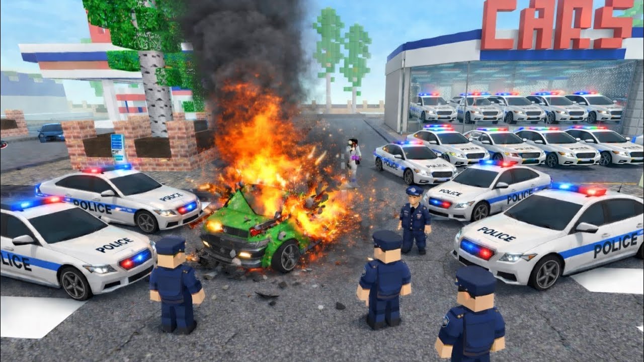 Epic Car Blast with Police Chase |school party craft