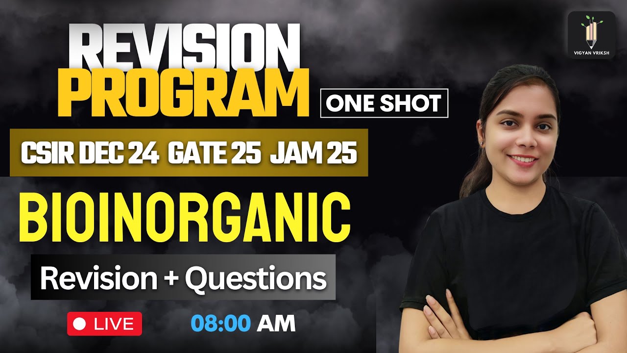 BioInorganic Chemistry - ONE SHOT | Revision Program 2.O | CSIR NET IIT GATE IIT JAM
