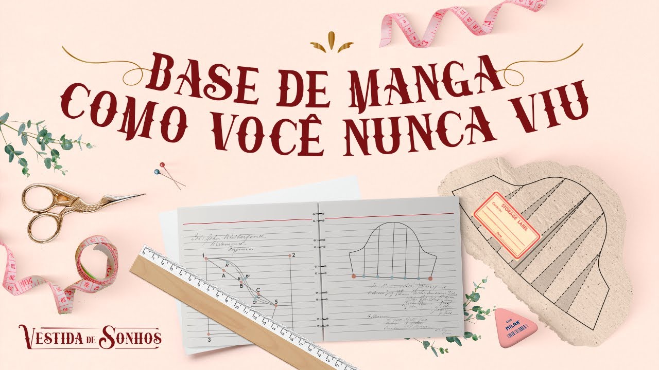 COMO FAZER MOLDE BASE DA MANGA! 📏| Modelagem de roupa para Iniciante - Look Costureiro