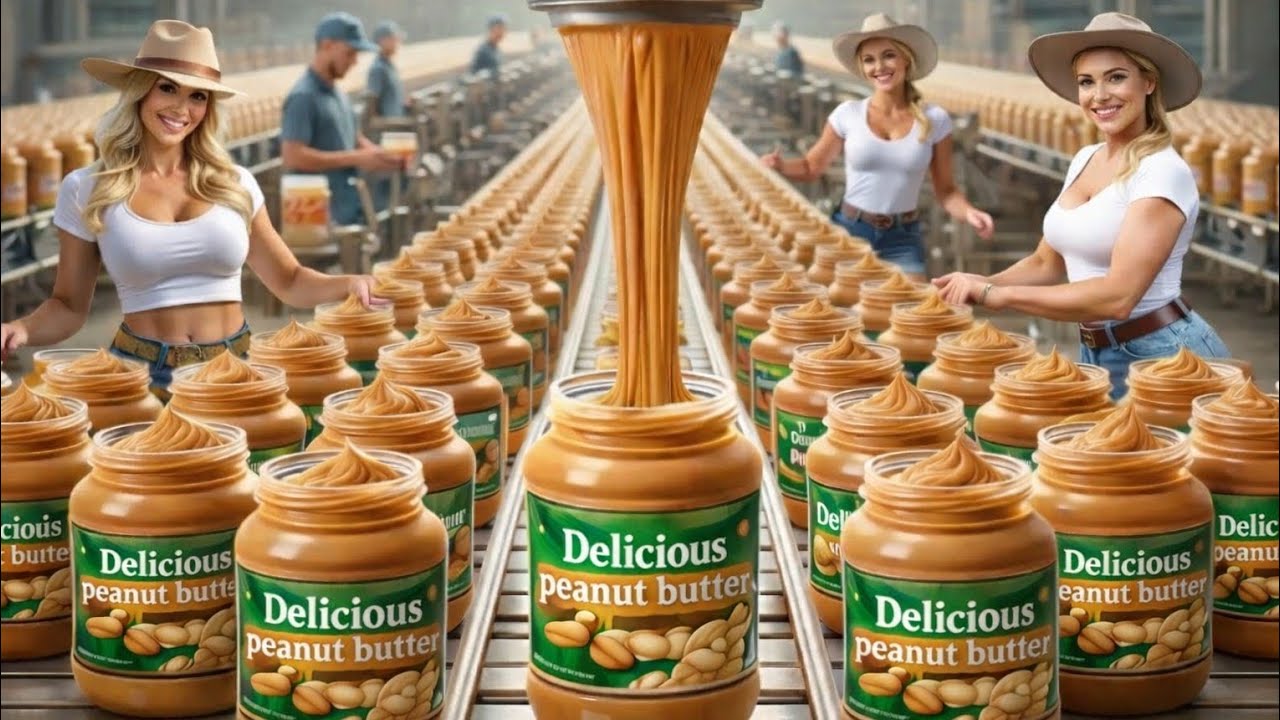 🥜 How Peanut Butter Is Made | Massive Peanut Butter Factory Processing Documentary