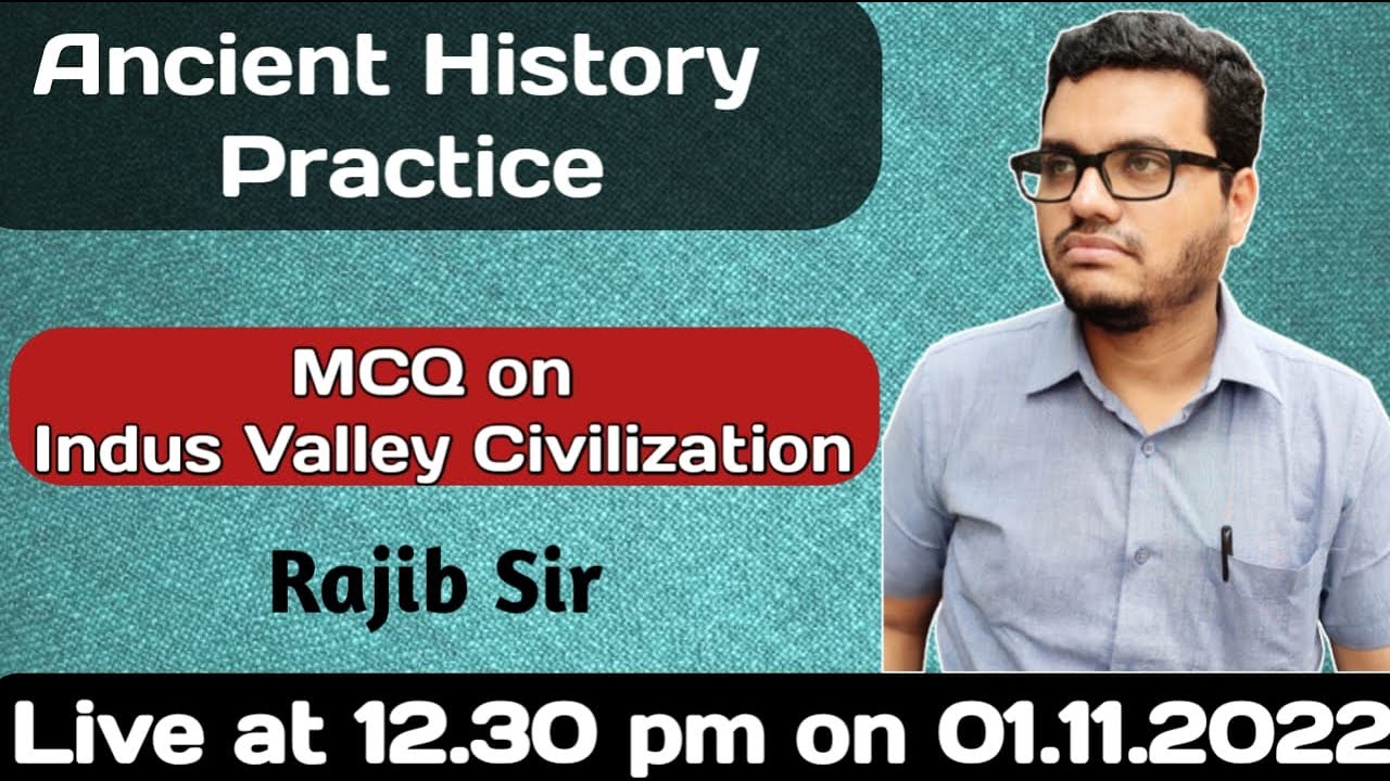 Indus Valley Civilization MCQ | Ancient History | 2023 Batch | Rajib Sir Sir | Note Book