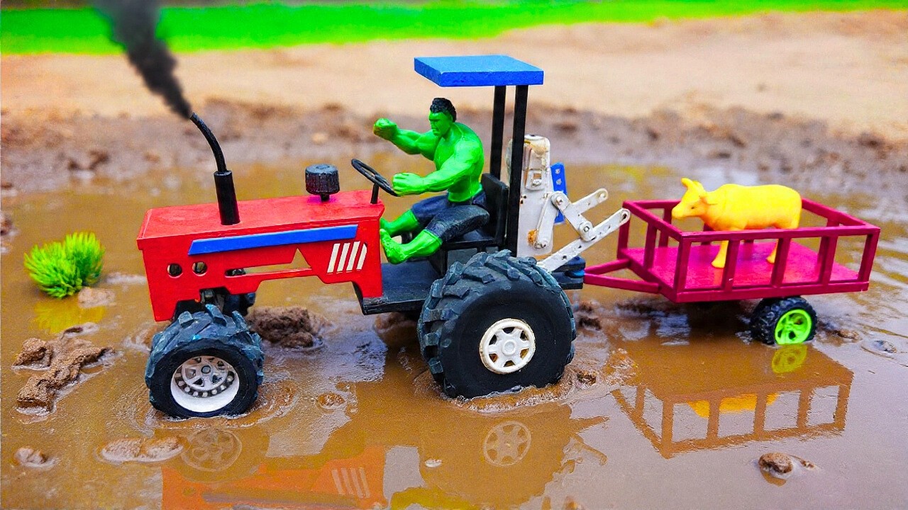 Diy diorama making mini motor water pump science project | Mini Tractor@PwnCreator