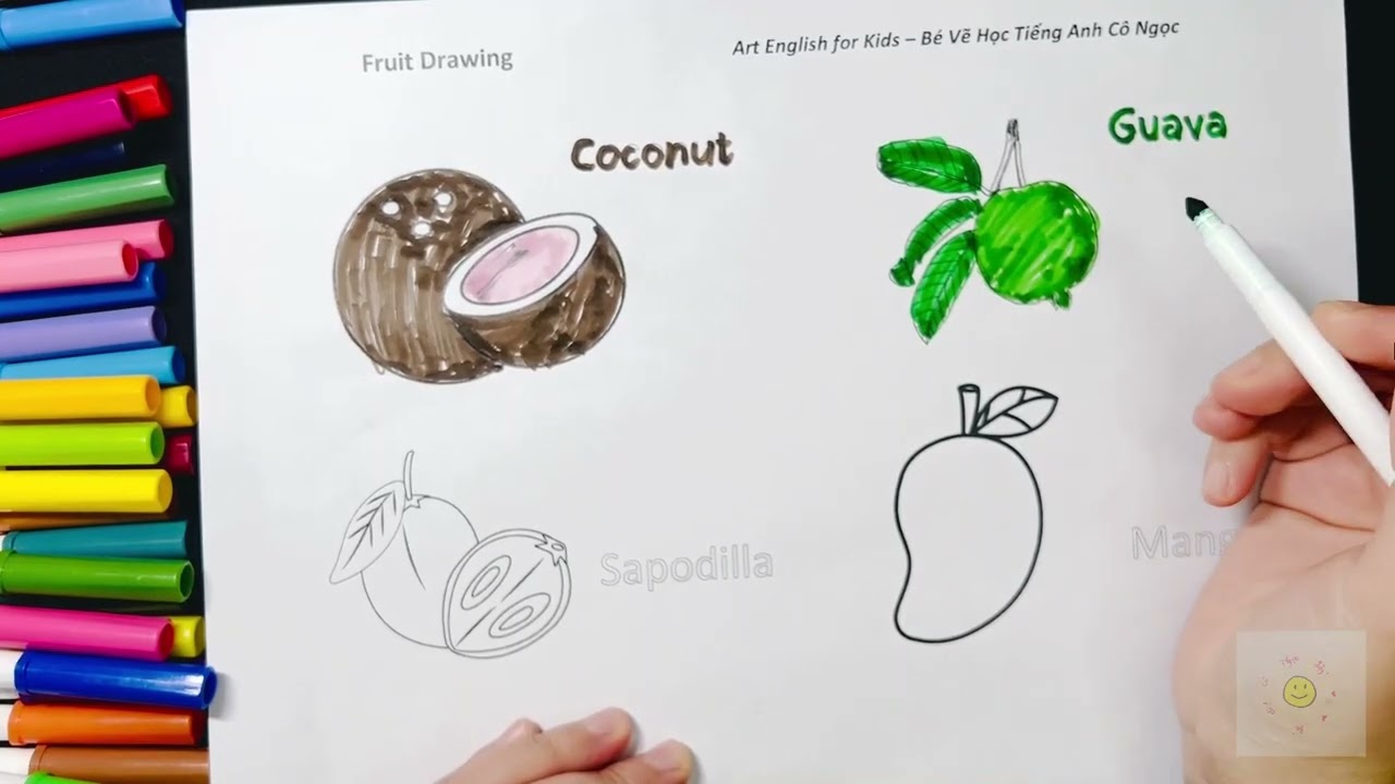 🎨 Color Fruits | Tô Màu Hoa Quả & Học Từ Vựng Tiếng Anh 🍓