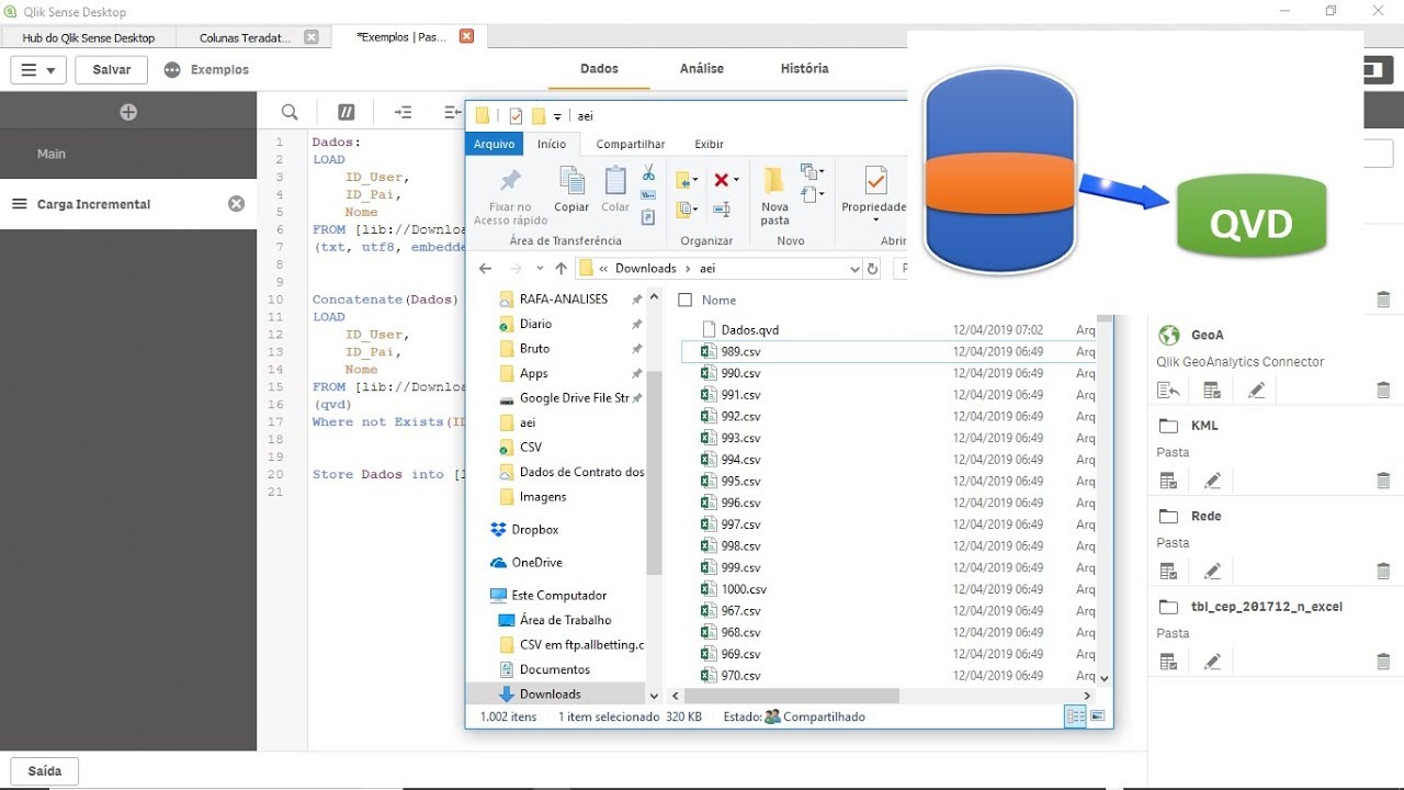 Como Fazer Carga Incremental e Ganhar tempo com QVD em Qlik Sense