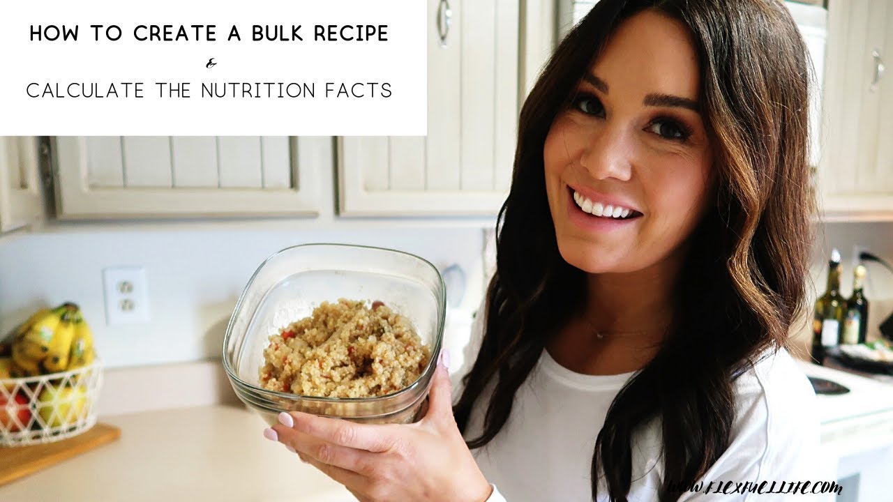 How to create a bulk recipe & calculate it's nutrition facts per serving