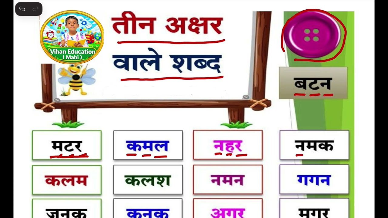 तीन अक्षर वाले शब्द (3 अक्षर वाले शब्द) 📚(simple language) #teenaksharwaleshabd#3aksharwaleshabd