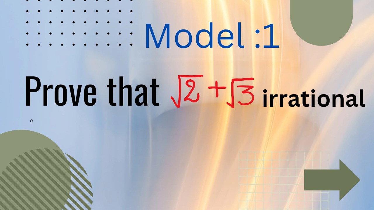 (Model:1) PROVING IRRATIONAL //by shankar sir