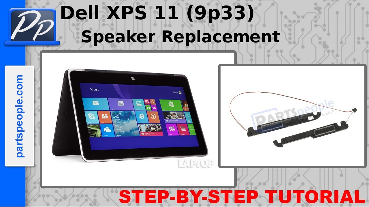 Dell XPS 11 (9p33) Speaker Video Tutorial Teardown