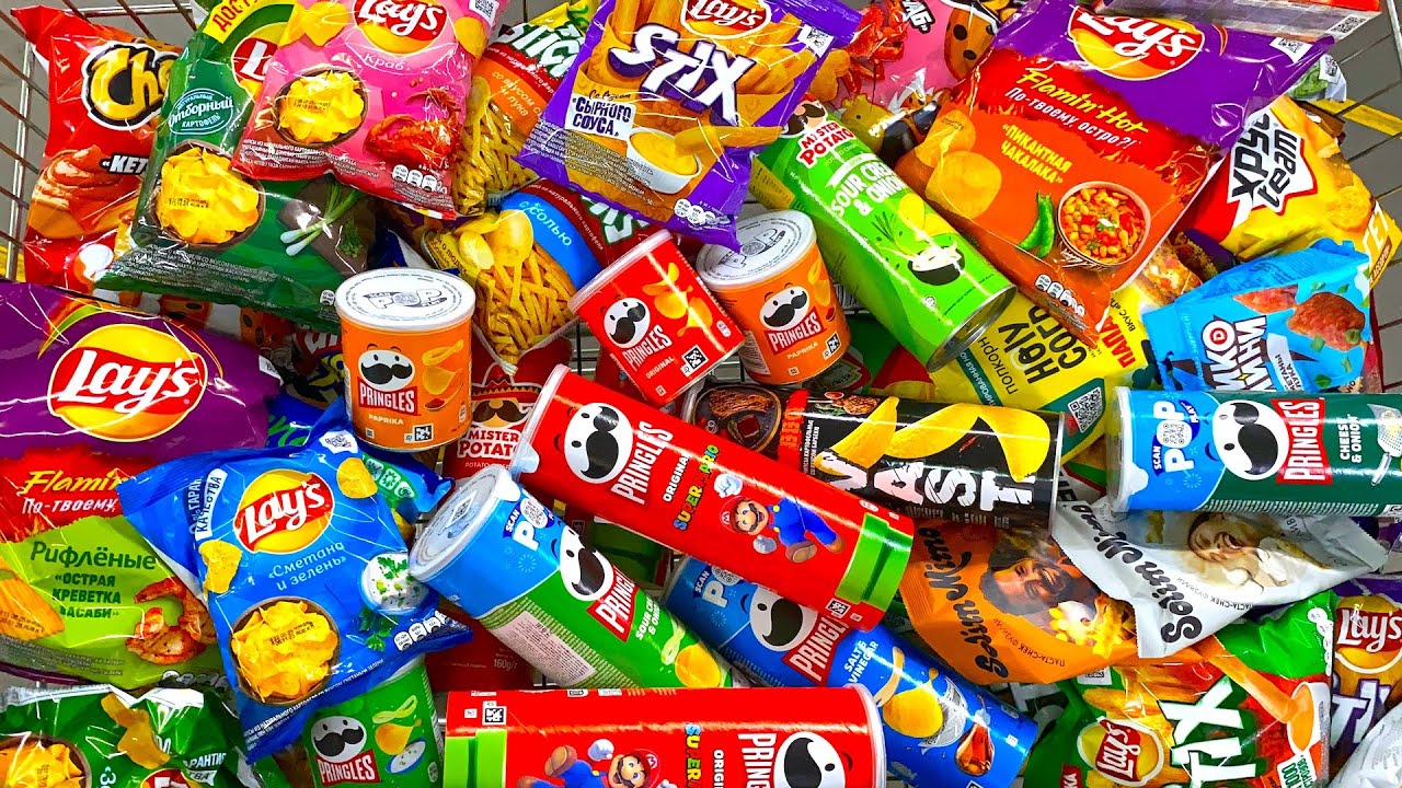 Много Вкусняшек и Сладости 🤩! Shopping Cheetos, Lay's, Pringles Super Mario. Shopping a lot of candy