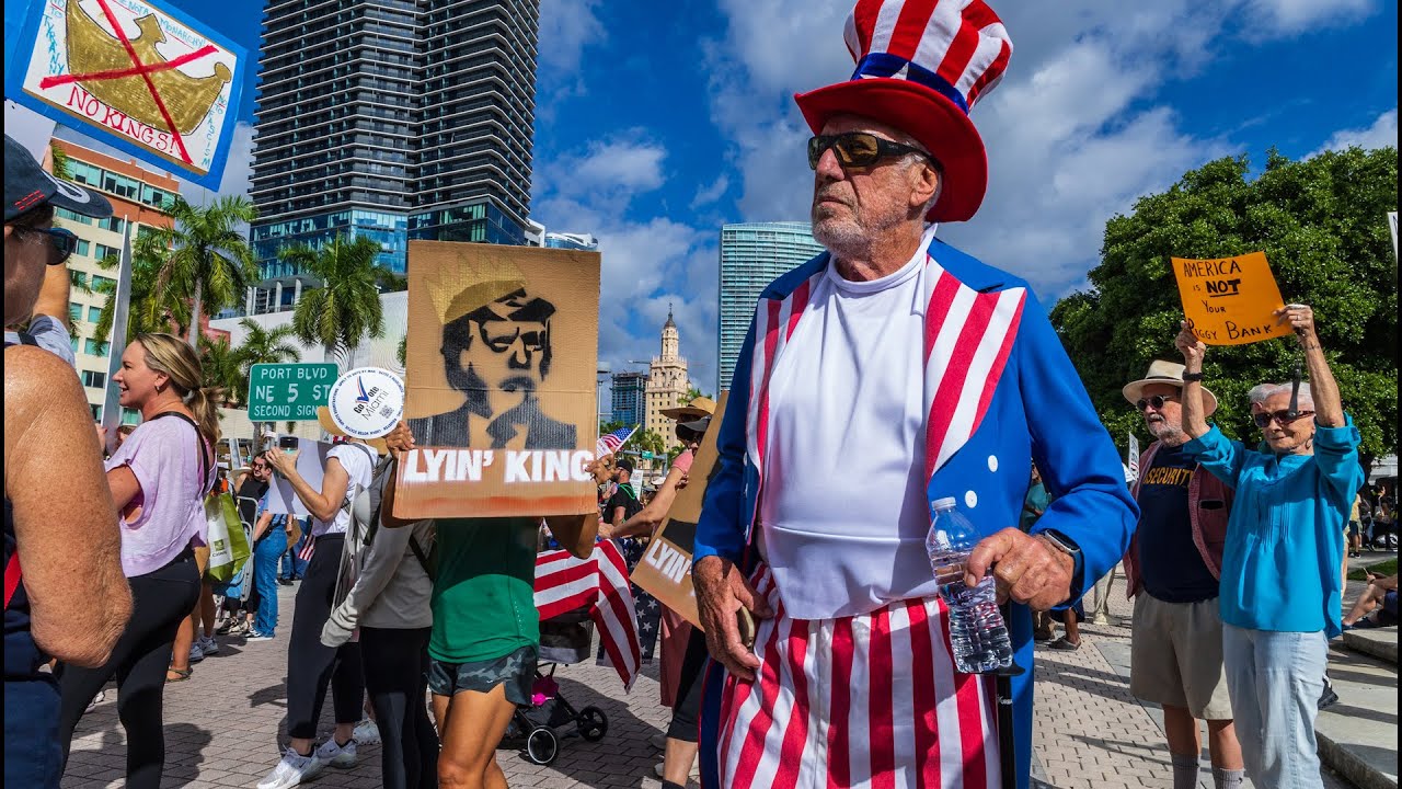 Thousands rally across South Florida in 'No Kings' protests