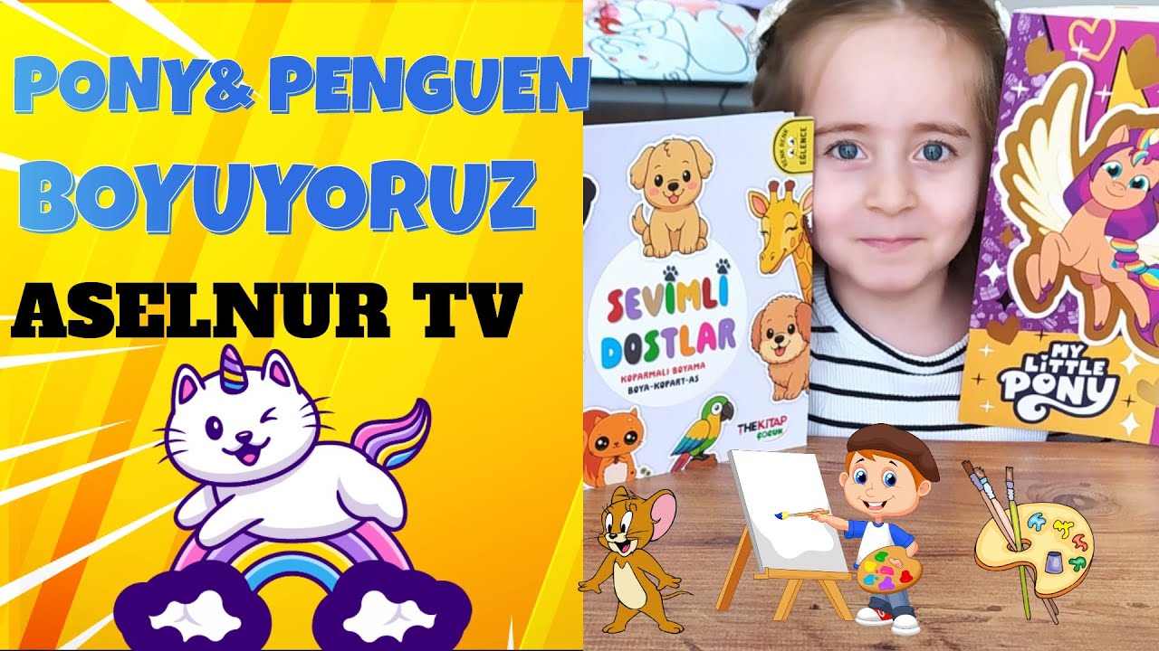 🦄🐧 My Little Pony ve Penguen Boyama | Çocuklar İçin Eğlenceli Boyama