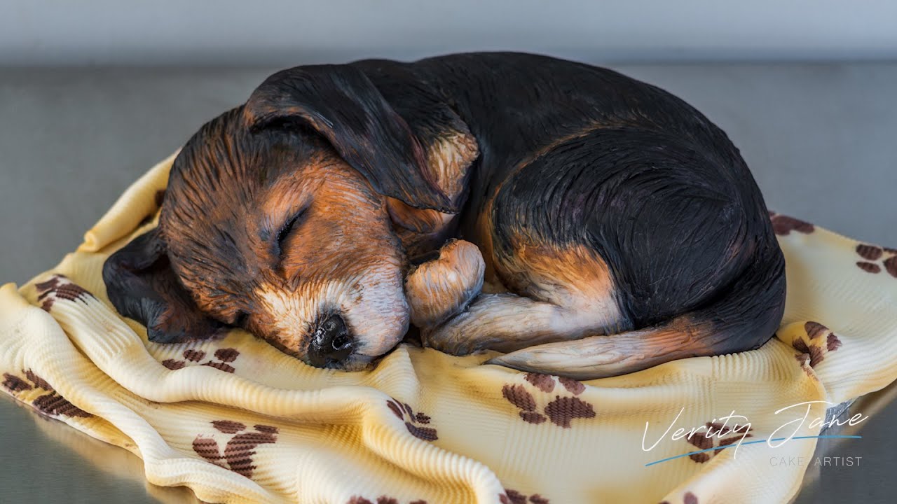 HOW TO MAKE | Adorable Lifelike Sleeping Puppy Dog Cake | Cake Tutorial