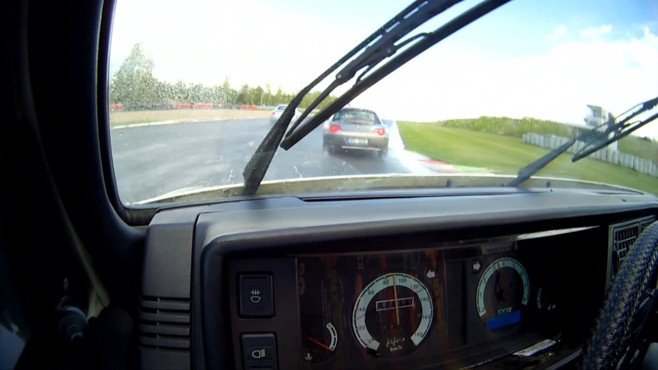 AUTODROM MOST 16.4.2017 Škoda Favorit turbo (TURBORIT) 2. jízda mokro