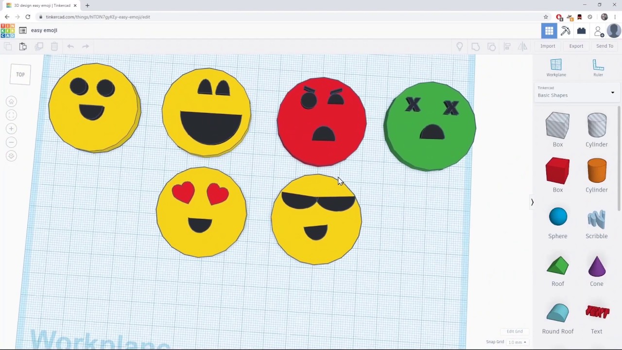Exploring 3D Modelling &ndash; Make an Emoji with Tinkercad