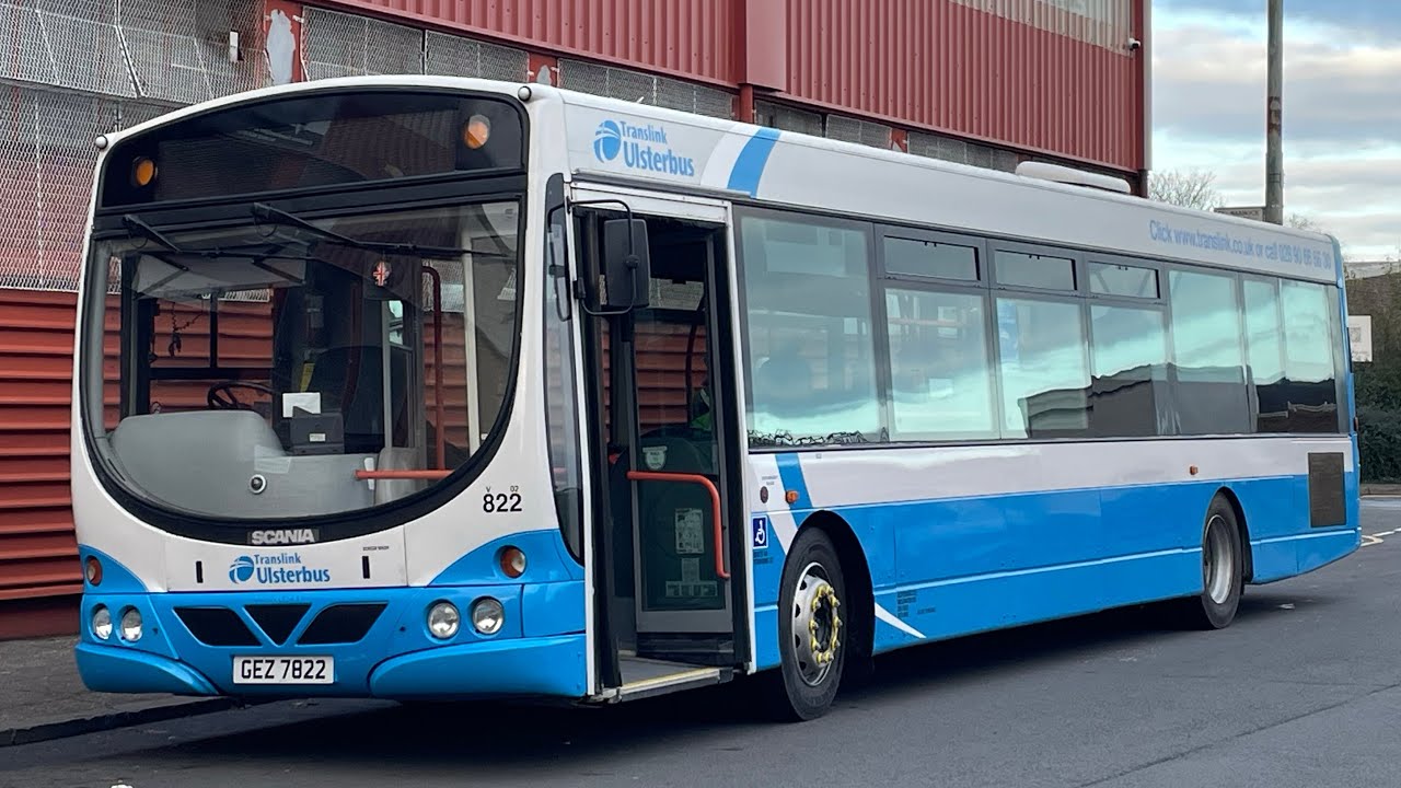 *Kickdown* Ulsterbus Scania L94UB solar 822 (GEZ 7822) Gvvt twilight running day