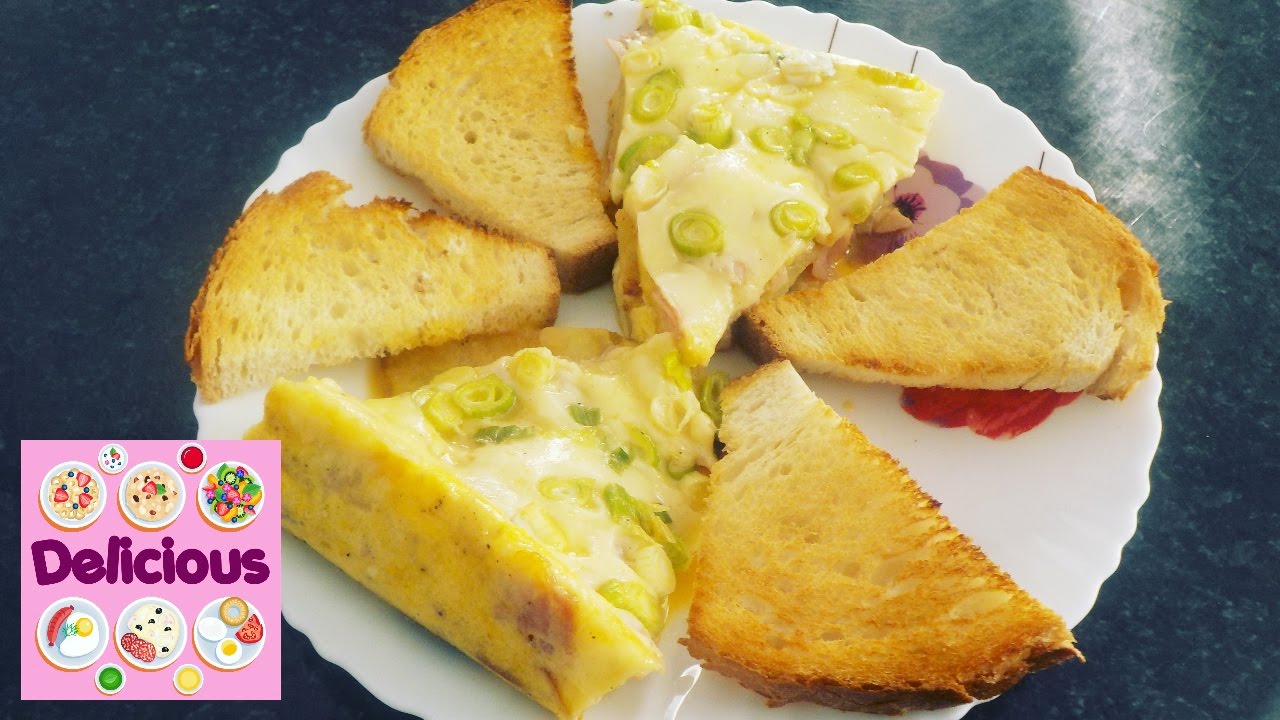 Homemade Potatoes Cheese & Ham Omelette - Fritatta Easy Recipe - Delicious