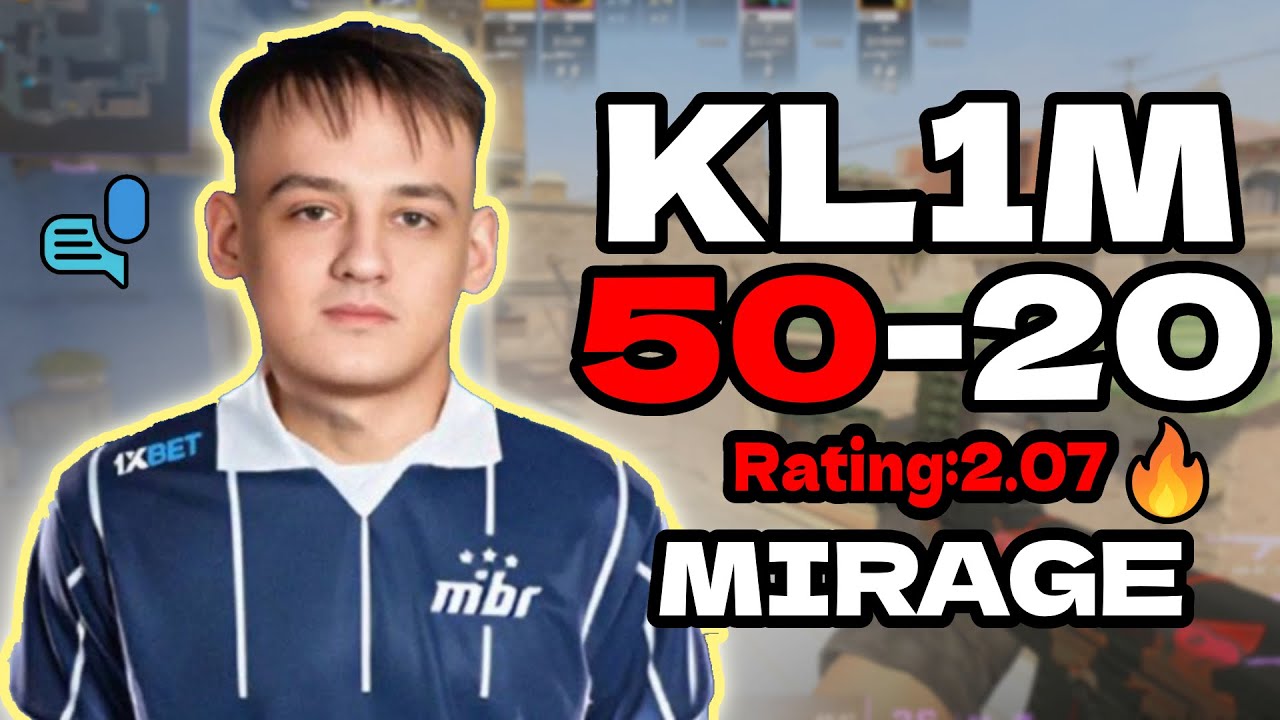 🔥kl1m (50-20) w/D9veloper +VOICE l mirage | FACEIT Ranked EU | Rating 2.07 | Aug 31, 2025