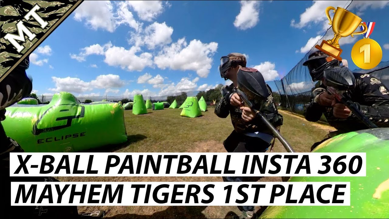 1ST Place Supair X-Ball Paintball Tournament - Mayhem Tigers Win D2 - Insta 360 Paintball Footage