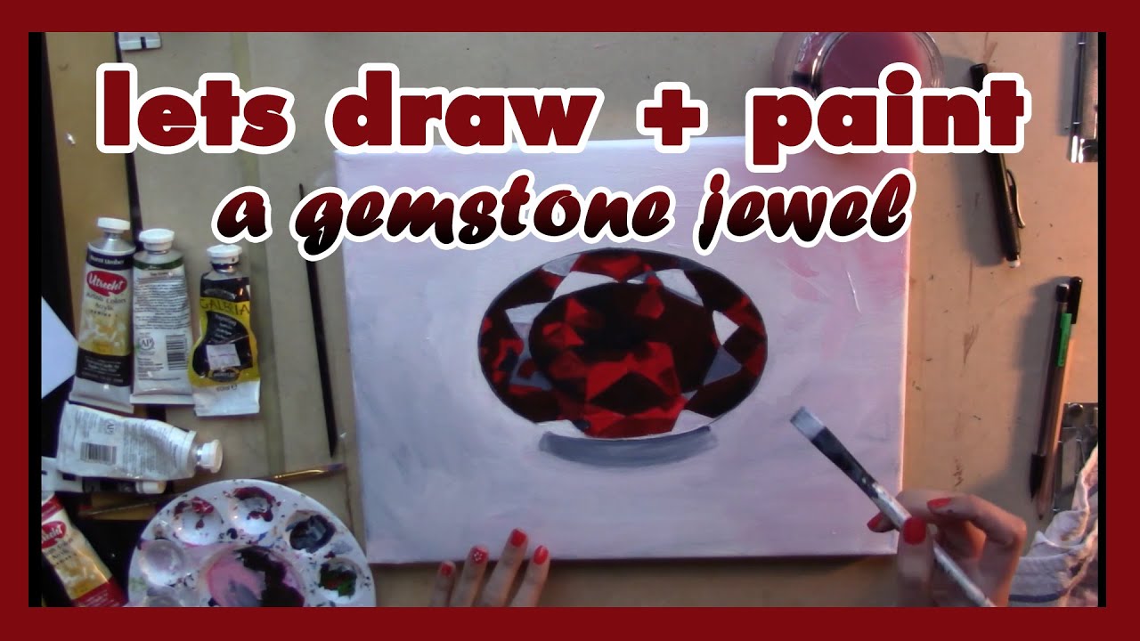 How to Draw and Paint a Gemstone Jewel - Artist Rage