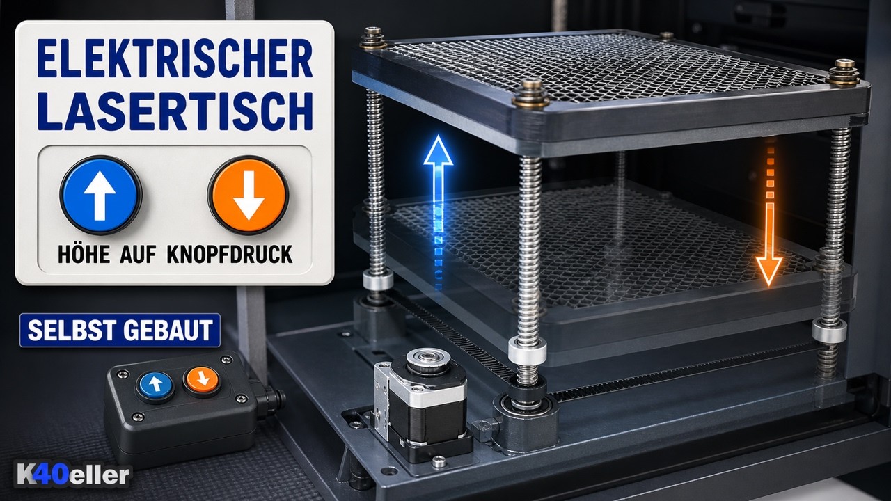 Elektrisch höhenverstellbarer Lasertisch mit Steuerung | K40 Keller