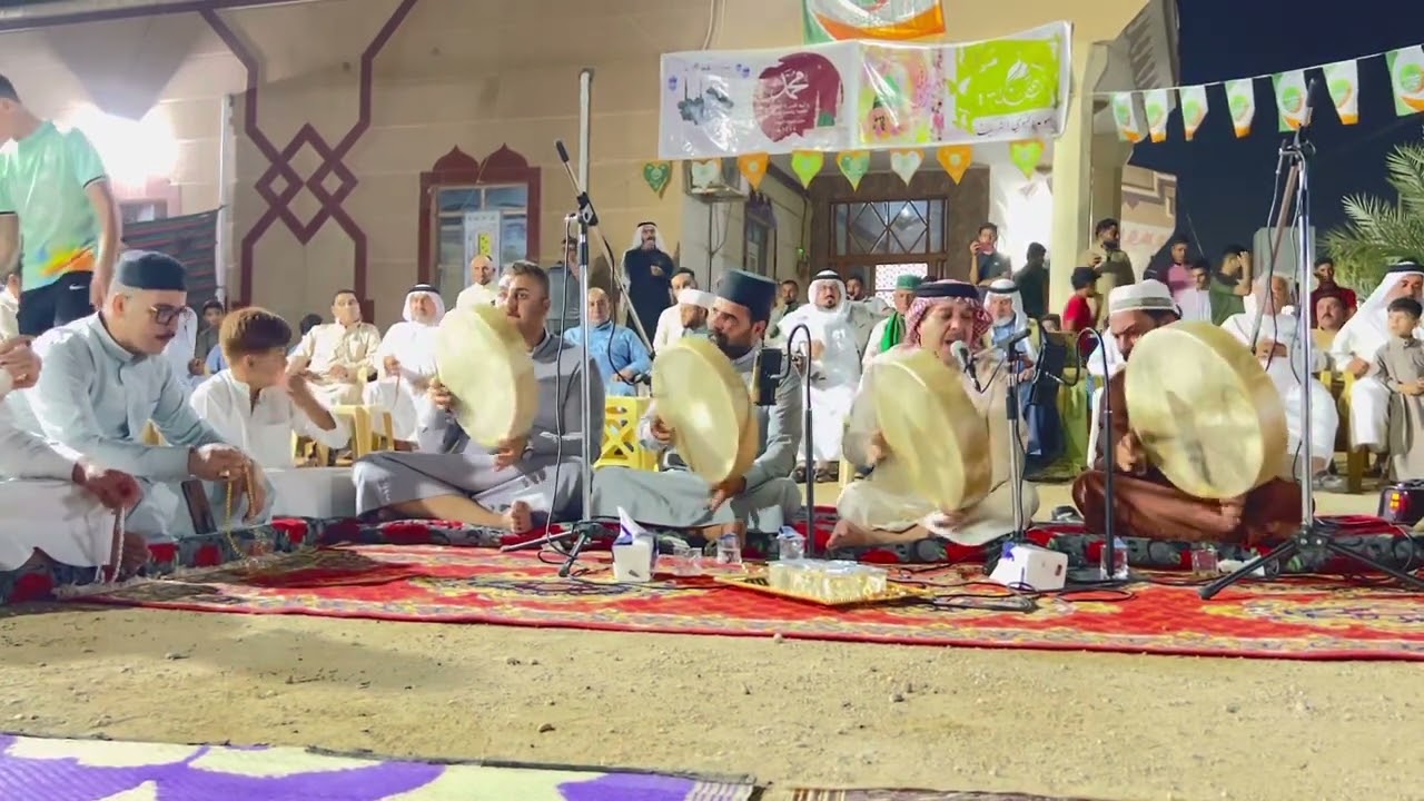 المداح الحاج احمد الفيصل مولد النبي في دار الحاجه برنجيه العسافيه