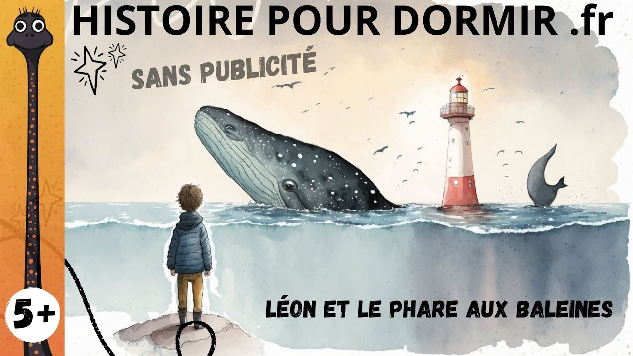 Histoire pour dormir en video, sans publicité  racontée enfant 5 ans - Léon et le phare aux baleines