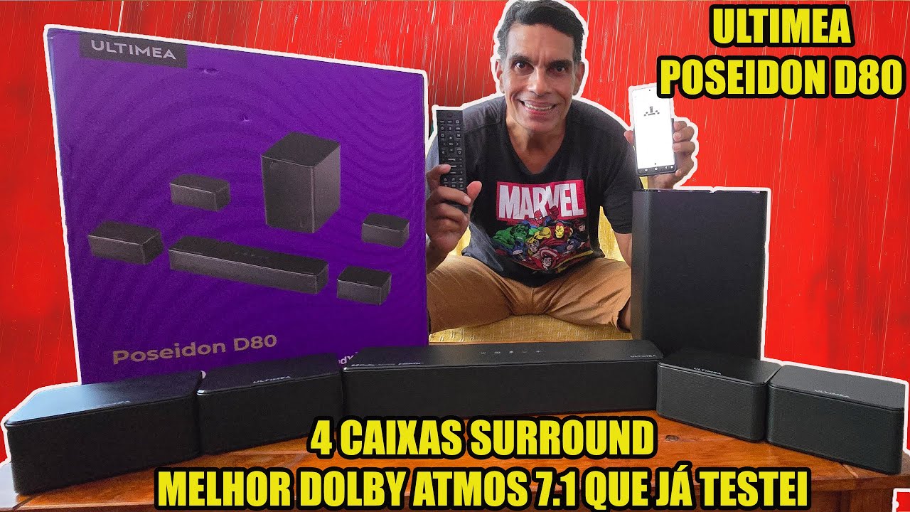 Inacreditável! Ultimea Poseidon D80 Dolby Atmos 7.1 Com 4 Caixas Surround
