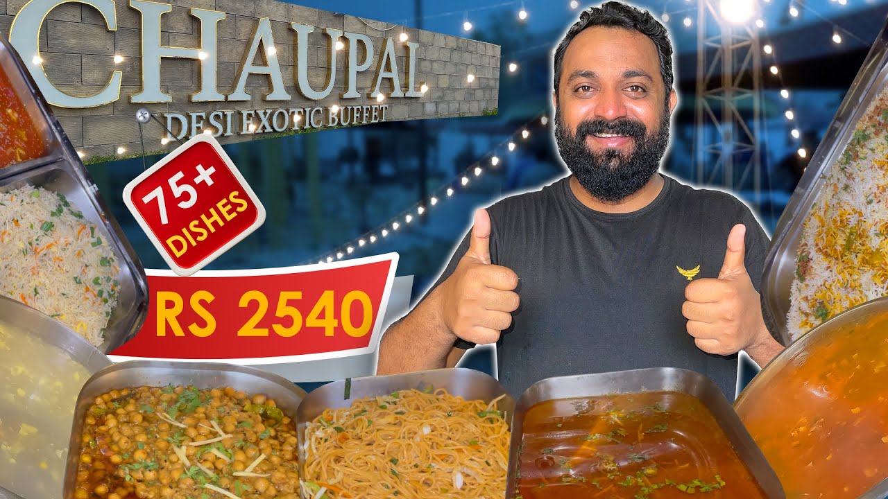 Best Dinner Buffet of Karachi | Chaupal 75+ Dishes Review | #foodvlog #buffet