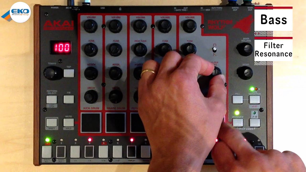 Akai Rhythm Wolf   Suoni, Programmazione, Patterns