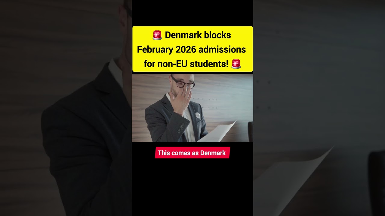 Denmark halts Feb 2026 intake for non-EU students 🇩🇰 #Denmark #StudyAbroad  #SDU #EducationNews