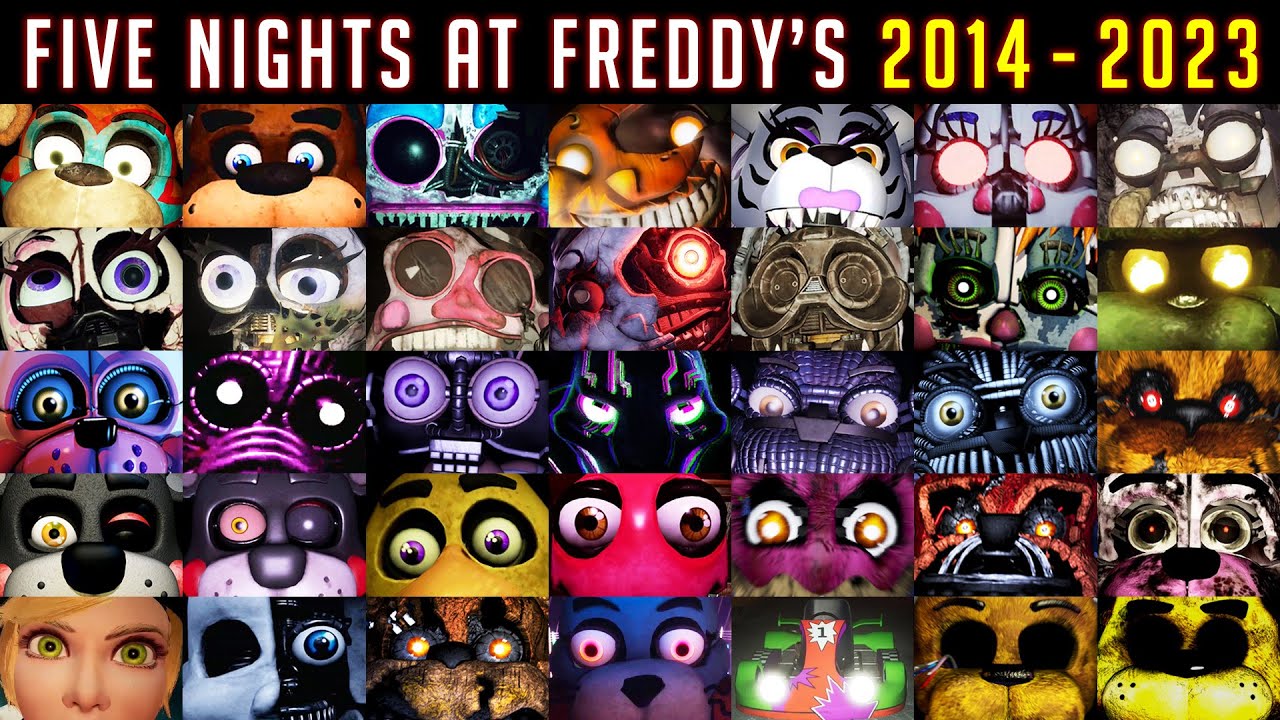All FNAF JUMPSCARES 2014-2023 in 10 Minutes! FNAF 1, 2, 3, 4, SL, 6, UCN, HW, CoD, SD, SB, RUIN, HW2