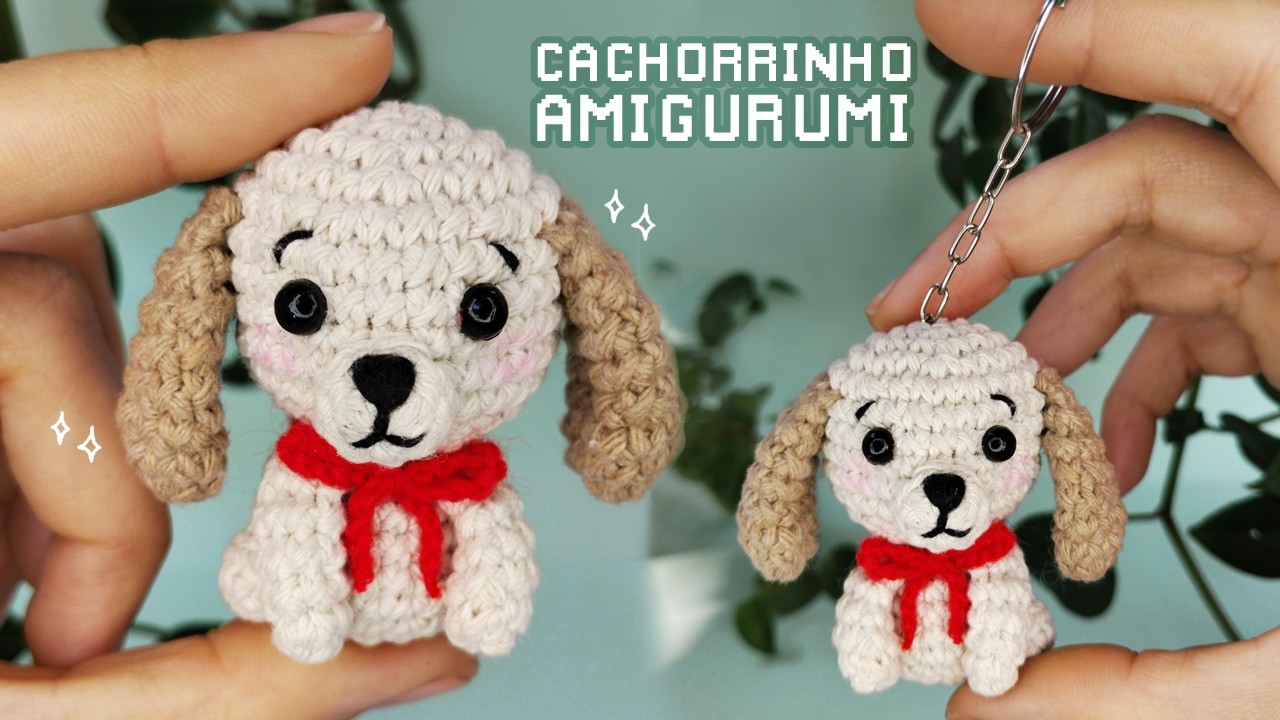 Mini Cachorro em Crochê 🐶 | Coleção Minigurumis de Bichinhos | Receita Amigurumi Passo a Passo
