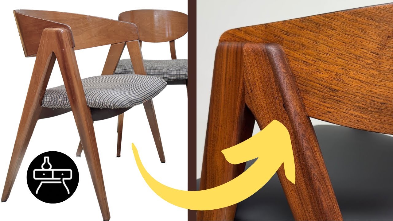 These MCM Dining Chairs Deserved Better - STUNNING Furniture Flip